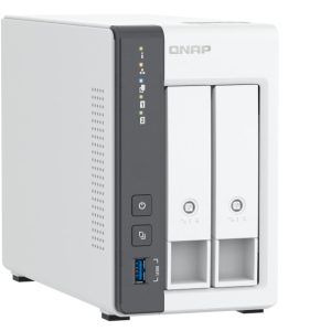 QNAP TS-216G 2-Bay NAS Storage System, 2.5GbE, Quad-Core 2.0GHz, 4GB RAM, Hot-Swappable, AI-Powered, RAID Support, USB One-Touch Backup