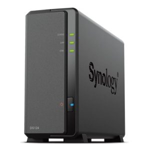 Synology DiskStation DS124 1-Bay 3.5' Diskless 1xGbE NAS (Tower) , Realtek RTD1619B 64-bit 4-core 1.7 GHz  1 GB DDR4 non-ECC  2-year hardware warranty