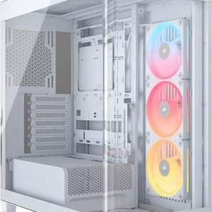 Corsair FRAME 4500X LX-R RGB LINK Panoramic Glass Mid-Tower PC Case White: up to 460mm GPU, 360mm radiators, rich I/O, and versatile fan/rad mounts