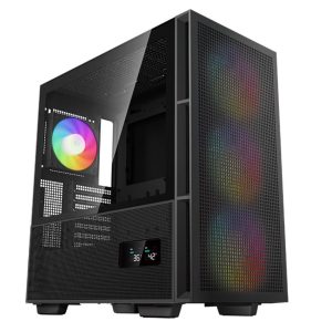 DeepCool CH560 DIGITAL High Airflow Mid-Tower ATX Case, Digital Status Display, Magnetic Hybrid Mesh,Tempered Glass, 3 Pre-Installed 140mm ARGB Fans