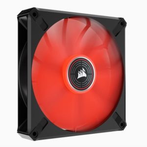 Corsair ML ELITE Series, ML140 LED ELITE, 140mm Magnetic Levitation Red LED Fan with AirGuide, Single Pack(LS)
