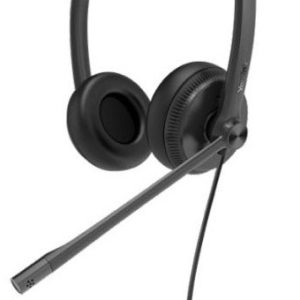 Yealink YHD342 Wideband QD Dual Headset with Soft Leather Ear Cushion, All Day Wearing Comfort, High-Quality Audio