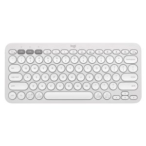 (LS) Logitech PEBBLE KEYS 2 K380S Slim, minimalist Bluetooth® Wireless Keyboard with customizable keys (Tonal White)