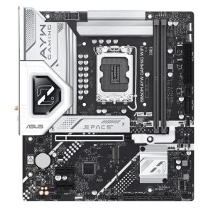 ASUS B860M AYW GAMING WIFI Micro-ATX Motherboard Up to 128GB DDR5 (2x Slots), 1 x PCIe 4.0,  2 x M.2 slots, WiFi 6,