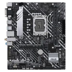 ASUS H610M-A WIFI D4-CSM PRIME Intel LGA 1700 mATX Motherboard, DDR4 64GB, PCIe4.0, M.2, 1Gb Ethernet, HDMI, D-SUB, USB3.2 Gen2, SATA 6Gbps,