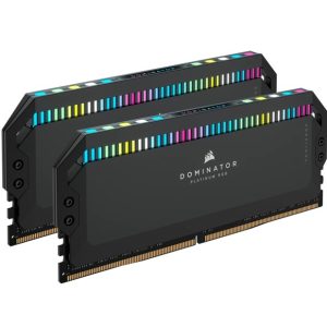 Corsair DOMINATOR® Platinum RGB 64GB (4x16GB) DDR5 UDIMM 6600Mhz C32 1.1V Black Desktop PC Gaming Memory