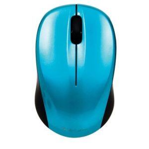 Verbatim GO Nano Caribbean Blue Mouse Wireless 2.4GHz Wireless Optical, Ultra Compact, 3 Buttons, 1600dpi, Nano Receiver