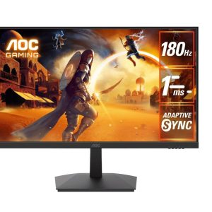 AOC 27' 180hz 1ms VA, FHD 1080 Adaptive Sync, 300 cd/m2, HDMI 2.0, DP 1.4, Line in & Earphone x 1,  VESA 100mm, Flicker FREE Low Blue, Monitor (LS)