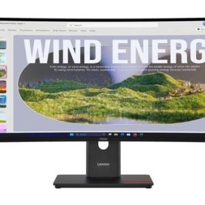 LENOVO ThinkVision T34WD-40 34' 120Hz WQHD Monitor 1500R Curve 4K 3440x1440 21:9 Height Adjustable Tilt Swivel USB-C Dock 100W PD DP HDMI LAN 4xUSB3.2
