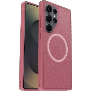 OtterBox Symmetry Clear Magnets Samsung Galaxy S25 Ultra 5G (6.9') Case Foxberry (Pink) - (77-97600), DROP+ 3X Military Standard, 7 Years Warranty
