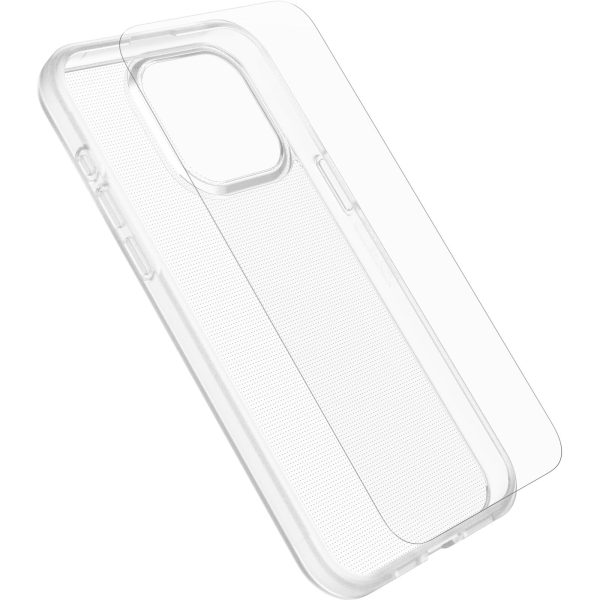 OtterBox React Case with Screen Protector Apple iPhone 15 Pro Max (6.7') Clear - (78-81237), DROP+ Military Standard,2X Anti-Scratch,7 Years Warranty