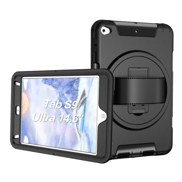 USP Rugged Samsung Galaxy Tab S11 Ultra/ Tab S10 Ultra / Tab S9 Ultra / Tab S8 Ultra (14.6') Case Black - Built-in-Kickstand, Pen Holder