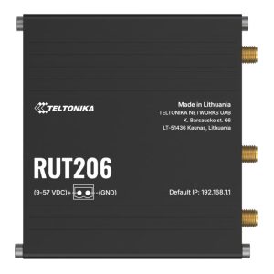 Teltonika RUT206 Industrial 4G Router, Cat 4, RS232 & RS485 for serial communication, 2-PIN POWER INPUT, Active and Passive PoE inputs
