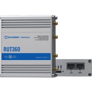 Teltonika RUT360-LTE CAT6 Industrial Cellular Router, 4G, WAN Failover, Remote Management, Access & VPN services, PSU included