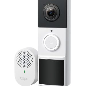 TP-Link TD21 Tapo Video Doorbell Camera, Ringtones, 230 days battery life, Head to Toe View (16:9), 160° Diagonal Field of View, Smart Detection and N