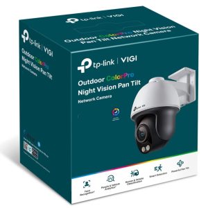TP-Link VIGI 4MP C540S(4mm) Outdoor ColourPro Night Vision Pan Tilt Network Camera, 4mm Lens, Smart Detection,3YW