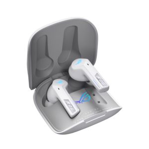 ASUS ROG Cetra True Wireless SpeedNova White, Dual-Mode, Bone-Conduction AI Microphones, Up to 46-hour battery life, Hybrid Multipoint