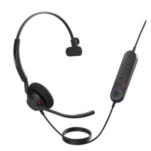 Jabra Engage 40 (Inline Link) MS Teams Mono USB-C/A Corded Headsets, Lightweight & sturdy, Double the mic, Busylight, Hearing Protection Audio Quality