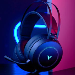 RAPOO VH160 Headset 7.1 Surround Sound Stereo Headphone USB Microphone Breathing RGB LED Lightweight, PC Gaming