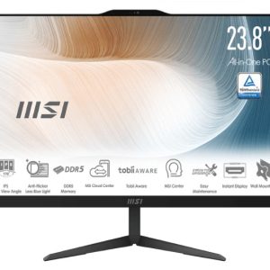 MSI Modern AM242P 1M-1833AU AIO Black, 23.8' Non-Touch, Core 5 120U/D5 16GB (2x8G)/1TB SSD/WiFi6/Webcam/Height Adjustable/Wired KBM/Win11Pro/3Y Onsite