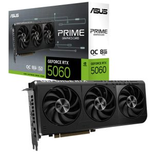 ASUS nVidia GeForce PRIME-RTX5060-O8G RTX5060 8GB GDDR7 OC Edition 2565 MHz Boost Clock, RAM 28Gbps, 630 AI TOPs, Digital Max Resolution