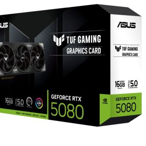 ASUS nVidia GeForce TUF-RTX5080-16G-GAMING RTX5080 16GB GDDR7 2617MHz Boost Clock, RAM 30Gbps, 1801 AI TOPs, Digital Max Resolution 7680 x 4320