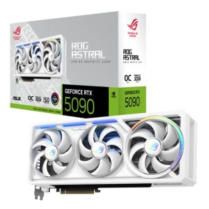 ASUS nVidia GeForce ROG-Astral-RTX-5090-32GB GDDR7 WH OC Edition 2580 MHz Boost clock 28Gbps 512-bit igital Max Resolution 7680 x 4320