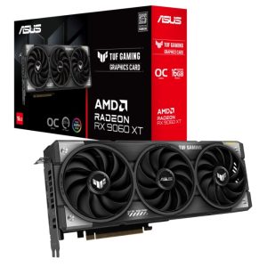 ASUS AMD Radeon TUF-RX9060XT-O16G-GAMING RX 9060 XT OC Edition, 16GB GDDR6 128-bit, Military Grade Components, PCIe 5.0