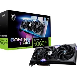 MSI nVidia GeForce RTX 5060 Ti 16G GAMING TRIO, PCI Express Gen 5x16, 28Gbps, Boost: 2572 MHz, CUDA 4608 Units, 16GB GDDR7, HDMI™ x 1