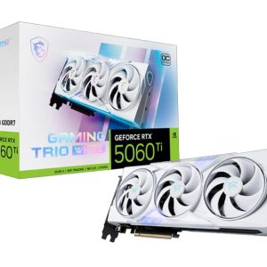 MSI nVidia GeForce RTX™ 5060 Ti 16G GAMING TRIO OC WHITE, PCI Express® Gen 5x16, Boost: 2647 MHz, CUDA 4608 Units, 16GB GDDR7, HDMI™ x 1