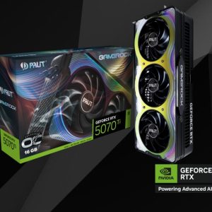 PALIT RTX5070Ti GAMEROCK 16GB OC GDDR7  256bit 3-DP HDMI NE7507TH19T2-GB2030G